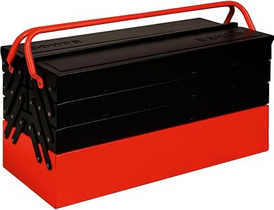 Bahco Metallic Tool Box 7 Trays Black Orange - Storage Case Organizer