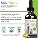 Milk Thistle for Cats - Milk Thistle Liver Detox Support, Organic Herb - Pet Wellbeing Vet-Formulated Holistic Supplement - 2oz (59 ml)
