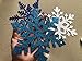 2Pack White and Blue Glitter Snowflake Banner Winter Wonderland Banner Decorations Snowflake Garland Decorations for Christmas Winter Wonderland Baby Shower Birthday Decorations