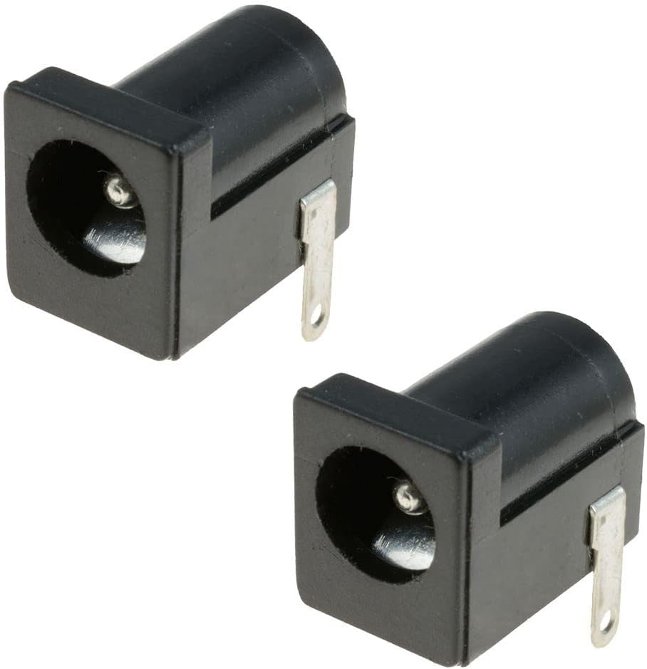 Switch Electronics 2.5mm DC Power Jack Socket Right Angle PCB 2A 16V (2 Pack)