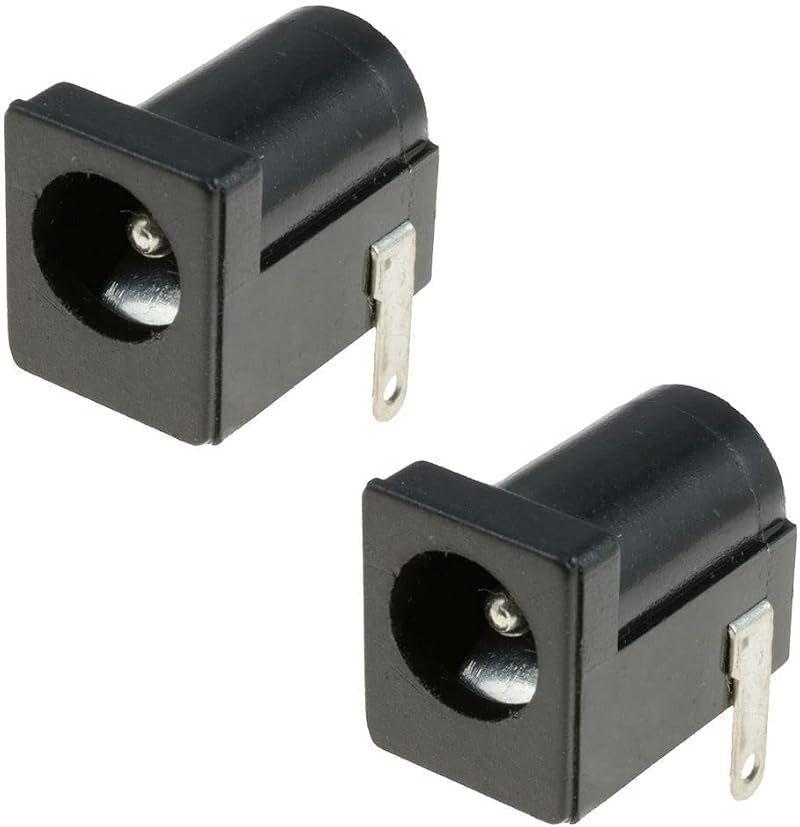 Switch Electronics 2.5mm DC Power Jack Socket Right Angle PCB 2A 16V (2 Pack)