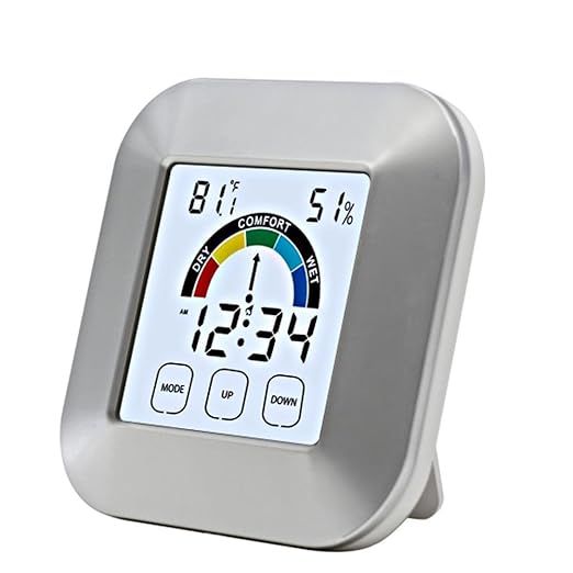 AOLVO termómetro digital para interior inteligente pantalla táctil ...