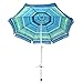 Abba Patio 7ft Beach Umbrella with Sand Anchor, Push Button Tilt and Carry Bag, UV 50+ Protection Windproof Portable Patio Umbrella for Garden Beach Outdoor, Striped Color
