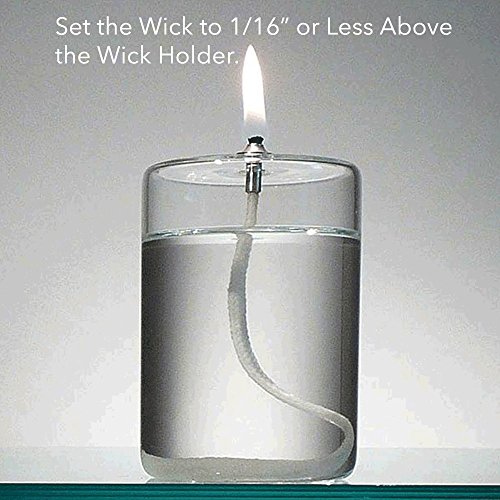 4Inch Refillable Glass Pillar Candle for Use Standalone, in Hurricane