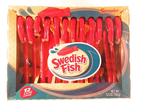 Candy Cane 5 Flavors Variety Bundle with Dum Dum, Smarties, Swedish Fish, Jelly Belly and Warheads includes 5 different 12 packs