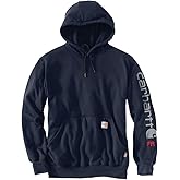 Carhartt Men's Flame Resistant Force Loose Fit Midweight Logo Sleeve Graphic Sweatshirt