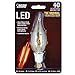 Feit BPCFT/LED Electric “Original” Vintage Exposed Filament Clear Glass Soft White Dimmable Flame Tip Candelabra LED Light Bulb