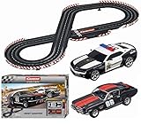 Carrera Evolution Most Wanted Slot Car Race Set 1:24 Scale Analog Track System - Includes Two 1:32 Scale Cars: Chevrolet Camaro Sheriff and Ford Mustang GT No. 66 - 2 Dual-Speed Controllers Ages 8+