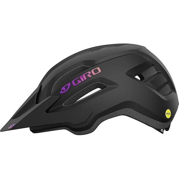 GIRO FIXTURE II MIPS MOUNTAIN BIKE HELMET FOR MEN, WOMEN, KIDS, AND ADULTS – MATTE BLACK/PURPLE GRADIENT LOGO, UNIVERSAL WOMEN (50-57 CM)