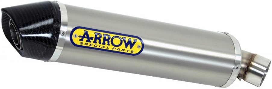 ARROW YAMAHA YZF R1'15 HOMOLOGATED ALUMINIUM DARK INDY RACE SILENCER WITH CARBON END CAP + STEEL LINK PIPE NO KAT | 71830AKN
