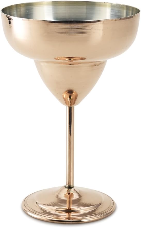 Kuprum Copper Tinned Margarita Glass, 17 oz