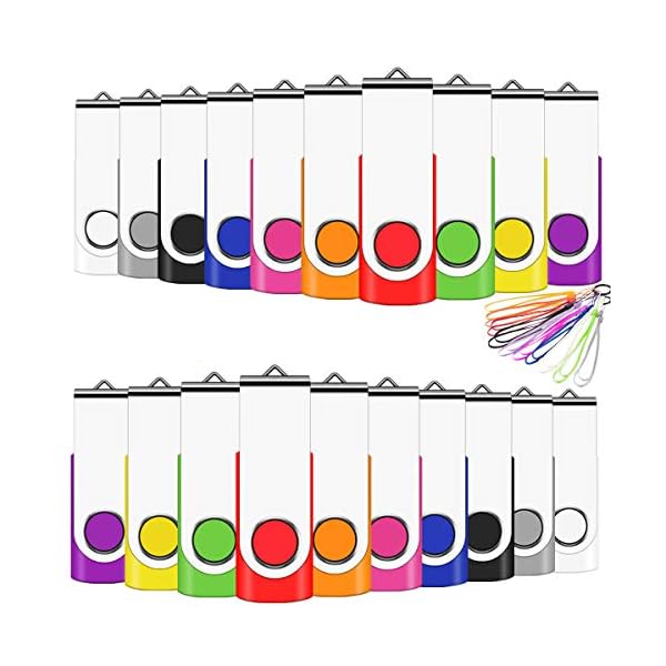 4GB USB Stick Swivel Flash Memory Drive Flash Drive USB Mmemory Sticks, 20 stück Mehrfarbig