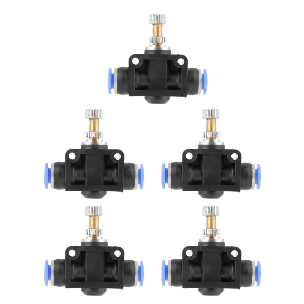 FTVOGUE 10 pcs Pneumatic Flow Speed Valves 6mm Pneumatic Quick Controller Quick-Connect Pipe Throttle Valve Push Air Flow Control Valve