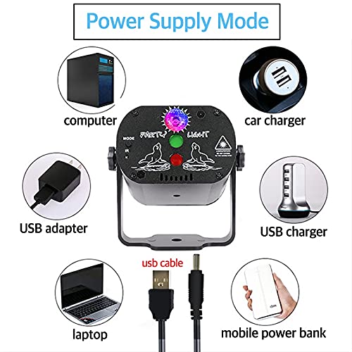 LED Disco Light Laser Projector RGB 60 Patronen Party Light Soundlights DJ Stage Light met afstandsbediening voor… - Afbeelding 4