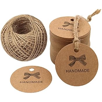 Amazon.com : 60 Printable Cardstock Circle Hang Tags with Holes ...