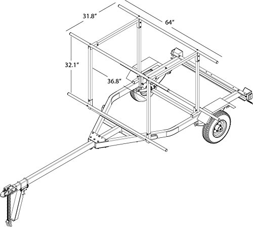RIGHT-ON TRAILER Multi-Sport Multi-Rack Kayak Trailer by Right On | Durable Transporting Trailer for Kayaks, Sups, Canoes, Bicycles & More - Thumbnail 2