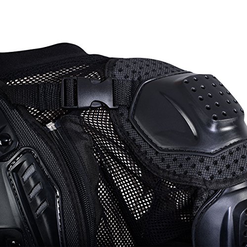 Motorcycle Motocross Clothing Racing Men's Armor Spine Chest Protective Jacket Black