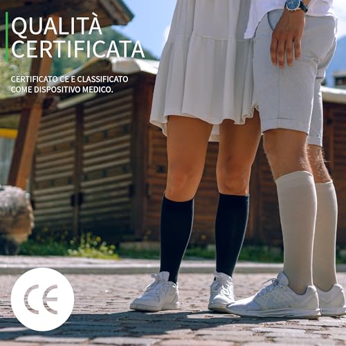 Graduated Compression Socks, Medical Socks, Men and Women, 60% Organic Cotton