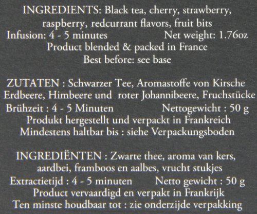 FOUR RED FRUIT TEA CRISTAL TEABAGS (PACK OF 2, TOTAL 50 TEABAGS)