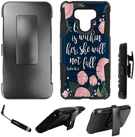 URAKKI Holster Case, Hybrid 2-Layer Shock Proof Rugged Heavy Duty Armor Holster Kickstand Case Compatible with Galaxy Note 9 N960U (2018) 6.3-inch [God is Within Her Psalm] Design Case