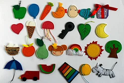 Felt Alphabet Letters And Objects Learn Alphabet Material Handmade By Felt alphabet letters and objects learn alphabet material handmade by