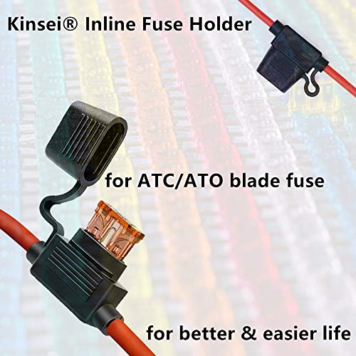 Inline Fuse Holder 10 AWG, 10 Gauge Fuse Holder, Waterproof Pigtail