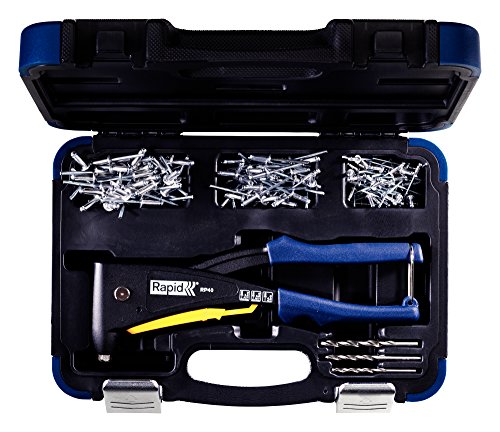 Rapid RP40 Multi Riveter with Case and 3 Drills, 150 Rivets Included