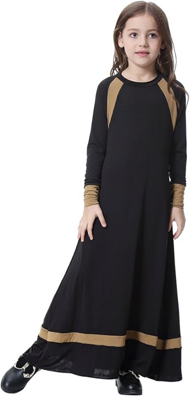 Hougood Robe Musulmane Pour Filles Abaya Dubai Robe Soiree De Mariage Islamique Muslim Maxi Dress Manches Longues Robe De Priere Enfant Moyen Orient Arabe Habits Traditionnels Amazon Fr Vetements Et Accessoires