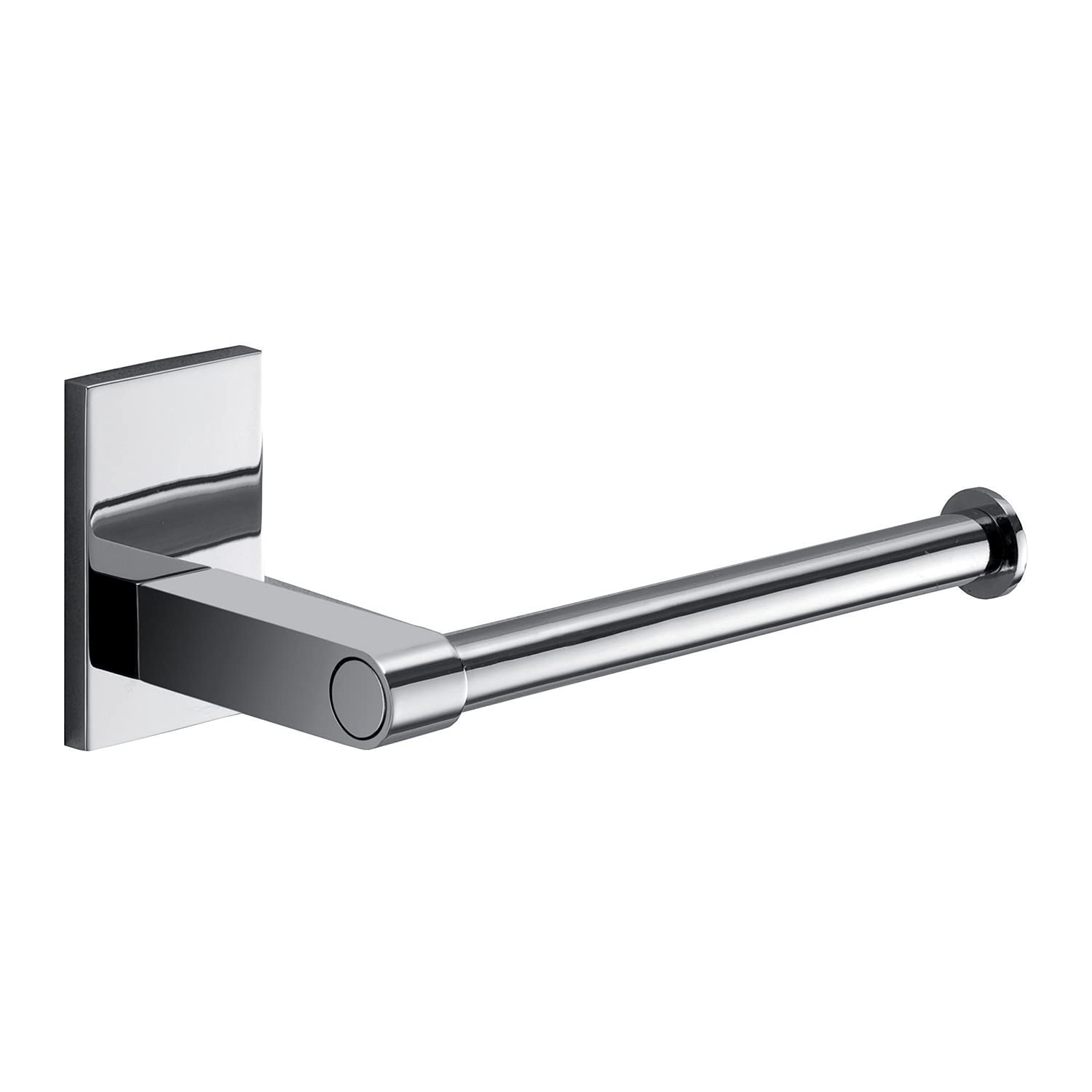 Gedy G-Singapore Toilet Roll Holder, Chrome, Components Made of Stainless Steel and Cromall, 10 Year Warranty, Measures 6 x 15 x 6.6 cm, R&D Design, Stainless Steel, Chrome, Unique