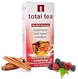 Total Tea Energy Tea | 100% Natural | Better Focus and Energy | 25 sealed teabags