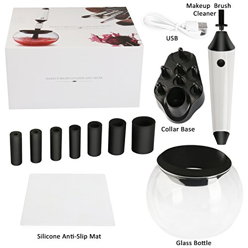 Makeup Brush Cleaning Tool with USB Charging Station - Electric Brush Cleaner Instantly Wash Clean Dry Make up Brushes - Thumbnail 7