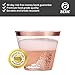 Qudasar PDTXCLS 120 Rose Gold Plastic Cups 9 oz | Hard Clear Disposable Tumblers | Perfect for Party, Wedding, Holiday, Baby Shower or Any Special Event