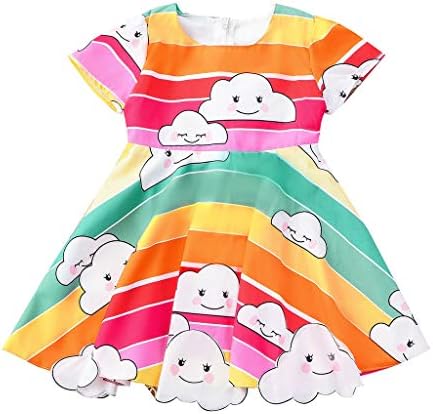 YESOT Tutu Dresses for Baby Girls Baby Girls Princess Cloud Print Tutu Dress Outfits Set for Independence Day