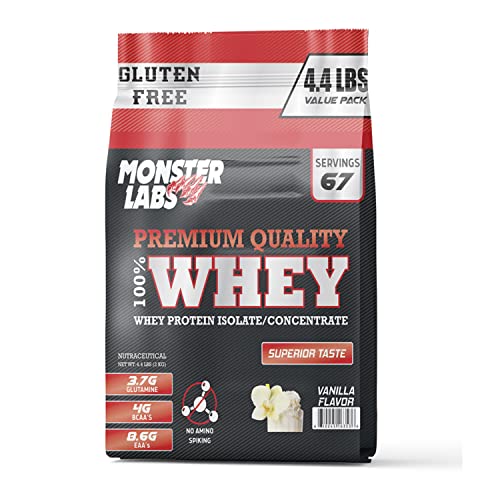 Monster Labs Whey Protein 2kg | 4.4 LBS Vanilla