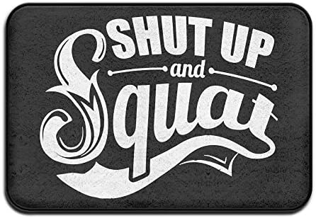 Bathroom Rug Mat Contour Rug Toilet Floor Rug Flannel Bath Shower Mat Shut Up And Squat Square Carpet