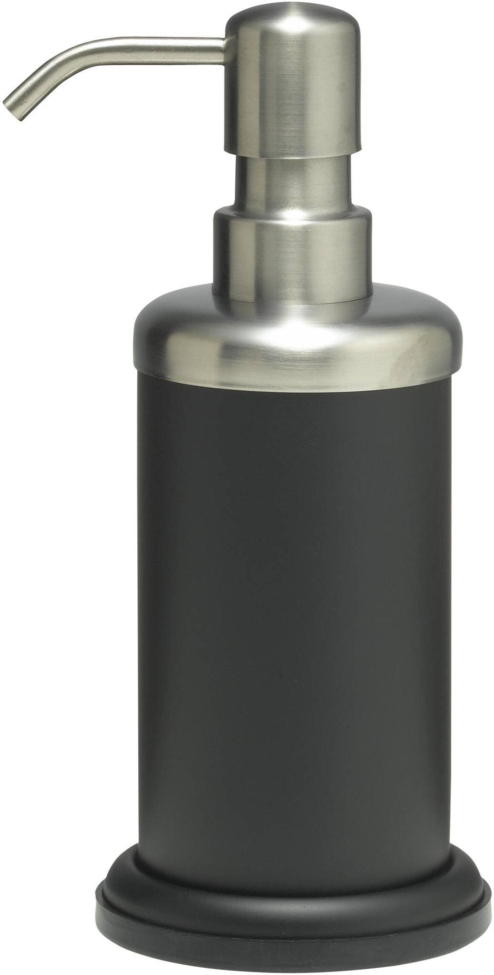 Sealskin Acero Soap Dispenser, Stainless Steel, Black, 9.2 x 10.2 x 17.8 cm