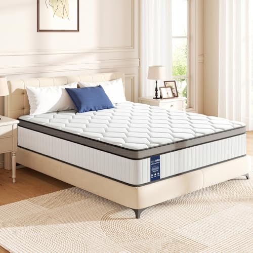 BedStory Hybrid Mattress 90 x 190 cm, Pocket Springs, Height 31 cm, Ergonomic + High Breathability