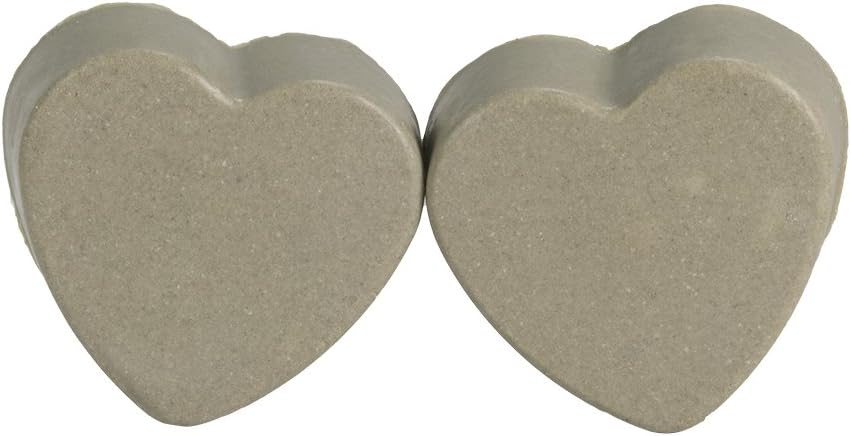 Lava Love Heart Shape Vegan Soap Made with Volcano Volcanic Ash Organic Shea Butter (Bentonite, Zeolite, Pumice) Two 3.5 Ounce Bars
