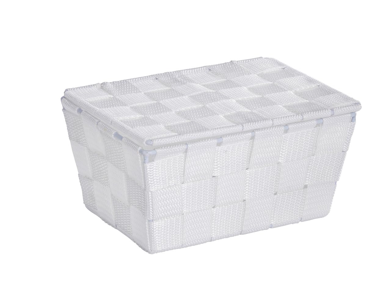 Wenko Adria 22077100 Storage Basket White Plastic, 19 x 10 x 14 cm