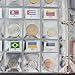 Coin Collecting Starter Holders - Includes A Leather Album, 10 Pages Storage Sheets with 120 Coins Pockets and Flag Grids, World Flag Set
