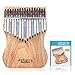 GECKO Kalimba 17 Keys Thumb Piano Full solid Camphor wood,with Instruction and Tune Hammer, Portable Thumb Piano Mbira Sanza K17CAP