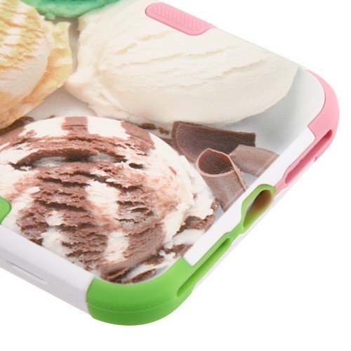 Kaleidio Case Compatible For Apple iPhone 7 Plus/8 Plus [TUFF Armor] Slim Fit Rugged [Shock Absorption] Impact Hybrid Rubber Cover [Includes a Overbrawn Prying Tool] [Ice Cream Scoops] - Thumbnail 5