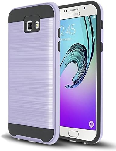 Galaxy A5 2017 Case, CooBox Dual Layer Hybrid Shockproof Impact Resist Rugged Case Metallic Brush Finish With Hard Inner Layer for Samsung Galaxy A5 (2017) (Purple)