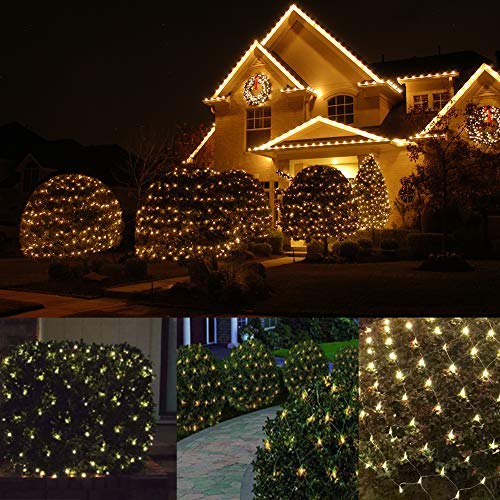HISHINY 100 LED Christmas Lights 5 ftx5ft Net Christmas Lights Outdoor