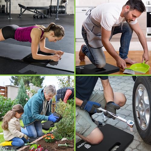 WORKPRO Thick Knee Pad 2 Pieces, 28 x 44 x 3.5 cm Mat for Cleaning, Repairs, Exercise, Prayer and Yoga, Knee Pads for Gardening and Outdoor Work