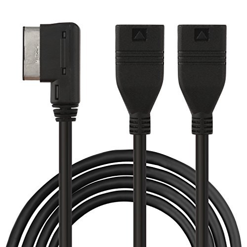 Eximtrade AMI Audi Music Interface MDI Volkswagen Media Device Interface MMI to Dual USB Audio Music Charging Cable for Audi and Volkswagen