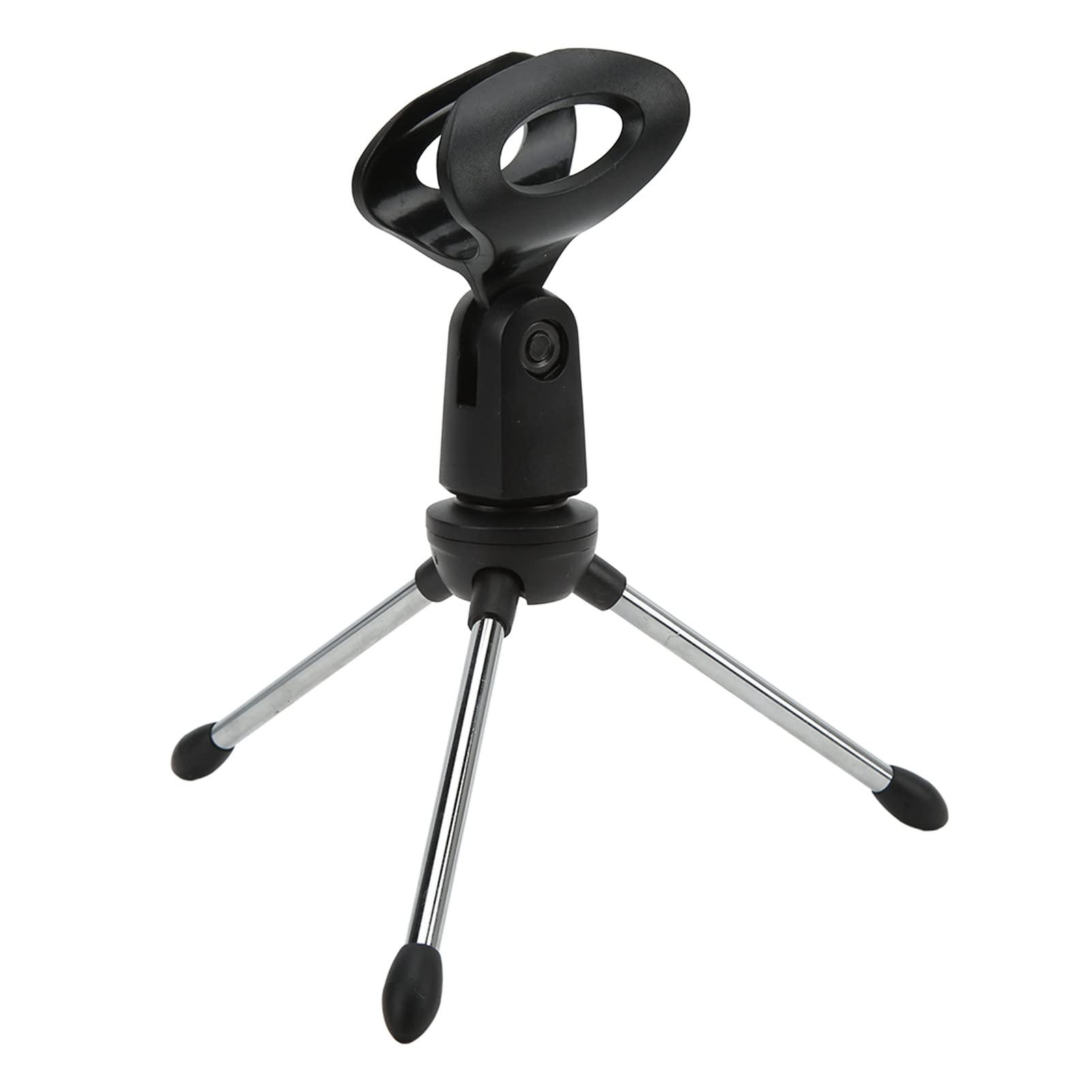 Desk Mic Stand, Adjustable Desktop Microphone Tripod Stand Holder Bracket Tabletop Mic Holder with Mic Clip for Conference Live Broadcast