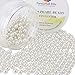 PH PandaHall White Pearl Beads 6mm, 400pcs Tiny Satin Luster Glass Pearl Beads Round Loose Spacer Beads for Earring Bracelet Necklace Waist Chain Making, Glossy White