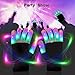 UPBASICN LED Gloves Light Up Rave Gloves, Finger Light Flashing LED Warm Gloves Lights Gloves ---3 Colors 6 Modes for Christmas Birthday Light Show Party
