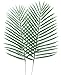 Warmter 10PCS Artificial Palm Tree Faux Plastics Leaves Green Plants Greenery for Flowers Arrangement Wedding Decoration Faux Palm Leaves